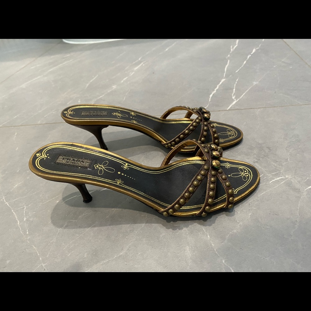 Prada Gold Detail Mules